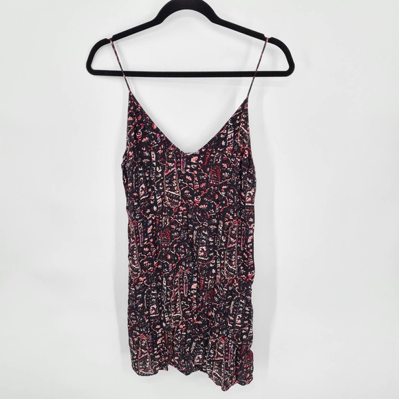 Wilfred Free Black Patterned Multicolor Slip Dress Size Medium - Picture 1 of 6